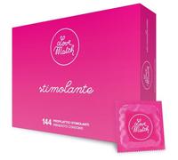 Preservativi Profilattici love match stimolante 144 pezzi con rilievi e venature