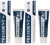 President DENTIFRICIO SBIANCANTE INTENSIVO WHITE PLUS Denti subito più bianchi. Combatte macchie di Caffè, Tabacco, Tè e ingiallimento dei denti. RDA 200-30 ml (Confezione da 2)