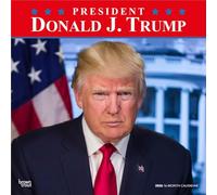 President Donald J. Trump 2026 12 X 24 Inch (Hanging) Monthly Square Wall Calendar Plastic-Free