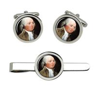 President John Adams Gemelli E Fermacravatta Set