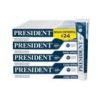 President KIT 24 Dentifricio White Sbiancante Menta Piemontese RDA 85