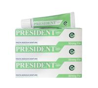 President KIT 3 PEZZI DI PASTA ADESIVA DENTURE Fissaggio Forte della dentiera