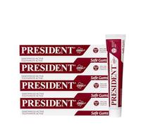 President KIT 4 DENTIFRICIO ACTIVE ad Attività Gengivale. Per gengive irritate, infiammate e parodontite. Azione sanitizzante astringente. RDA 50. 4X75ml