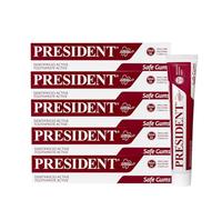 President KIT 5 DENTIFRICIO ACTIVE ad Attività Gengivale. Per gengive irritate, infiammate e parodontite. Azione sanitizzante astringente. RDA 50. 5X75ml