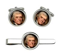 President Thomas Jefferson Gemelli E Fermacravatta Set