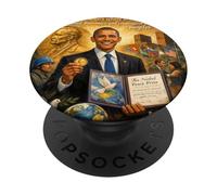 Presidente Barack Obama Premio Nobel per i Diritti Umani PopSockets PopGrip Adesivo