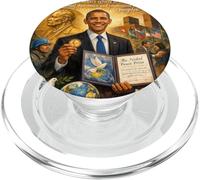Presidente Barack Obama Premio Nobel per i Diritti Umani PopSockets PopGrip per MagSafe
