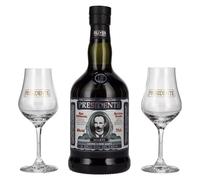Presidente Marti 19 Años Solera con 2 bicchieri 40,00% 0,70 Liter