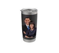 Presidente Obama Storicamente Nero Uomini Donne Bambini Ragazze Ragazzi Bicchiere termico in acciaio inox doppia parete