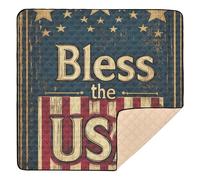 Presidents Day Bless The USA_2 - Simpatico tappetino da gioco pieghevole per bambini, resistente all'acqua, per la pancia, 127 x 127 cm