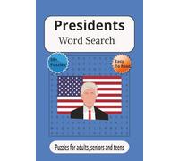Presidents Word Search: Word searches with easy to read print about US Presidents, Government, Public Service, and more} 6x9 inches, 110 pages] 50+ ... Gift for vacations, holidays, and easy times.