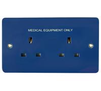 Presidio Medico Presa Non Interruttore, 2 Gang, 13A, Blu - CMA632BL