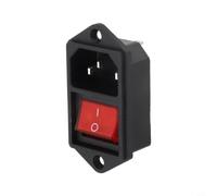 Presina C14 con per interruttore e Fusibile 10A Presina C14 con | per Luce di stato integrata, visione notturna ottimale, design compatto 31x24mm, sicurezza certificata