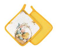 Presina di Pasqua - Primavera Estate - Ideale Come Regalo e Decorazione da Tavolo - Made in Italy (PULCINO CESTINO, QUADRA)