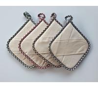 PRESINE DA CUCINA SET DA 4 PEZZI CON INSERTO IN TELA AIDA 100% COTONE PRODOTTO I