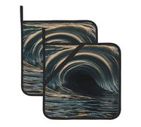 Presine quadrate Waves con motivi stampati, perfette per cucinare, cuocere al forno, campeggio e molto altro ancora