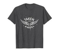 Preso da Un Angelo: Celestial Wings, Amo la mia Ragazza Maglietta, Uomo, Grigio Scuro, 5XL
