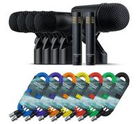 PreSonus DM-7 - Set microfono per batteria a batteria + keepdrum 7 cavi XLR colorati