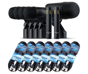 PreSonus DM-7 - Set microfono per batteria e microfono con 7 cavi XLR Keepdrum