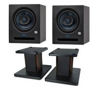 PreSonus Eris Pro 8 - Altoparlante da studio attivo, 1 coppia con supporto keepdrum, colore: noce