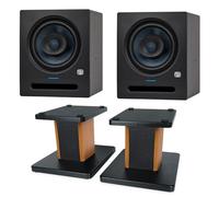 PreSonus Eris Pro 8 - Altoparlante da studio attivo, 1 coppia con supporto keepdrum in palissandro