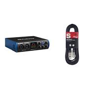 PreSonus Studio 24c Interfaccia audio 2x2, 192 kHz, compatibile USB-C & Cavo da microfono a mixer Stagg SMC6 da 6 metri XLR (m) -XLR (f), nero