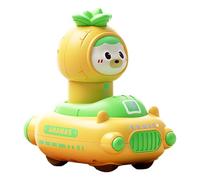 Press And Go Car Toys, Fruit Themed Action Vehicle Set, Colorful Cartoon Educational, 360 Degree Rotating Head, Interactive Play For Toddler, Preschool, Easter, Basket, Home, Classroom