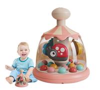 Press And Spin Kids Toy - Colorful Rotating carousels Toy,Interactive Learning Toys, Educational Sound Musical for toddlerr 2-4 Years Old