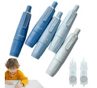 Press Double Sided Glue Pen, Correction Tape Double-sided Adhesive, Doubles Sided Roller Retractable Correction Tapes, for School Home Office Card Photo Album Crafting Projects (Blue)