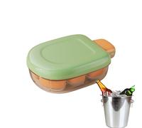 Press-Down Ice Tray - 4.72x3.35x1.77in Mold | 6-Grid Silicone Compartment Household Icê Maker | Cocktail Molds | Icê Block Maker Mold with Lid | Reusable Mould for Cocktails Wine