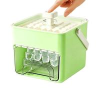 Press Ice Mold, Double Layer Tray Box, 5.91 Inches Iced Mold with Easy Press Release, PP Maker Storage Box, Beverage Ice Tray with Modern Design, Freezer Molding for Drink Use