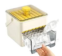 Press Ice Mold, Double Layer Tray Box, 5.91 Inches Iced Mold with Easy Press Release, PP Maker Storage Box, Beverage Ice Tray with Modern Design, Freezer Molding for Drink Use