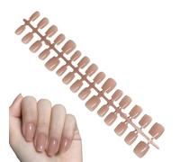 Press Nails Short Square - 30 Short Square Press Nails, unghie finte quadrate corte blush alla moda squisite, unghie artificiali in diverse dimensioni per manicure casa, facili da attaccare e