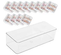 Press On Nail Storage Box - Transparent Art Organizer Case, Dust Resistant Cosmetic Container, Compact Jewelry & Fake Holder | Home Vanity Setup, Salon Accessory Storage, Travel Friendly Beauty