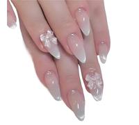 Press on nails 24 pezzi di unghie finte indossabili, semplici unghie artificiali da premere sulle punte artistiche per Manicure(50)