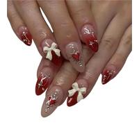 Press on nails 24 pezzi di unghie finte indossabili, semplici unghie artificiali da premere sulle punte artistiche per Manicure(27)