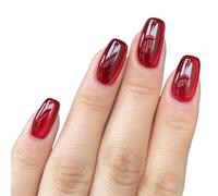 Press on nails 24 pezzi di unghie finte ovali corte rosa con effetto ombré, semplici, primaverili, for donne dolci, impertinenti e alla moda, rimovibili, indossabili. per Manicure(Color4)
