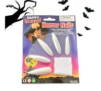 Press on Nails, Gothic Fake Nail Set, Easy to Apply Dita, Long Spooky Design with Vampire Claws for Cosplay, Costume Party es, Adhesive Tabs Included