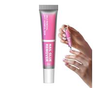 Press-On Nails Remover, 10 ml Gel Glue Dissolver Bottle, Quick Softening Adhesive Remover Fake Cleaning Tool for Beginner and Professional Use at Home Salon Travel Manicure Kit