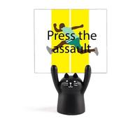 Press The Assault Art Deco Fashion Memo Holder Cartoon Black Cat Stand Decorazione