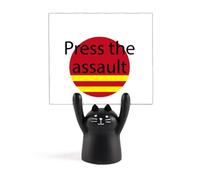 Press The Assault Art Deco Fashion Memo Holder Cartoon Black Cat Stand Decorazione