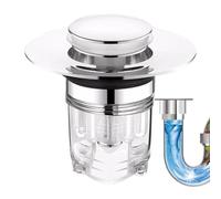 Press Type Leakage Plug, Sink Drain Plug, Pop Up Sink Drain Strainer, Bathroom Sink Stopper, Bounce Wash Basin Drain Filter, Press Type Sink Stopper for Kitchen