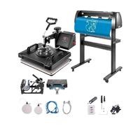 Pressa A Caldo 5 In 1 12"x15" / 15"x15" 360°Swing Away E Plotter Da Taglio In Vinile 28 Pollici 720 Mm Controllo Digitale Desktop Art Fai Te Trasferimento Termico Stabile(12x15 in and 28 in)