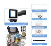 Pressa a Caldo, Con cartuccia: pistola di stampa da 12,7 mm, codice QR, data scadenza, etichetta, stampante termica a getto d'inchiostro portatile mini(With handle 2)