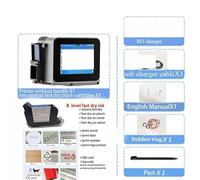 Pressa a Caldo, Con cartuccia: pistola di stampa da 12,7 mm, codice QR, data scadenza, etichetta, stampante termica a getto d'inchiostro portatile mini(NO handle 1)