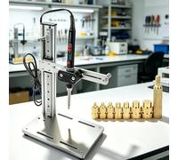 Pressa a caldo verticale, strumento di inserimento con regolazione multidirezionale, include punte M2-M8 per componenti in plastica e stampa 3D