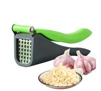 Pressa aglio in acciaio - Grattugia per patate manuali robuste - Tritatutto antiscivolo per preparazione alimentare e uso esterno