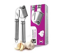 Pressa aglio manuale in acciaio inox: il dispositivo professionale perfetto per la tua cucina. Questo tritatutto garlic press frantuma facilmente l'aglio, ideale per sbucciare e preparare rapidamente