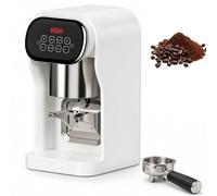 Pressa Automatica per Espresso, Tamper Elettrico da 58mm con Pressione Regolabile 10-30kg - Timer 1-3s e 1-3 Cicli di Pressatura per Baristi a Casa e Café white