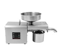 Pressa automatica per olio a caldo e a freddo in acciaio inox, 610 W, gamma di temperatura 40 - 240 °C, potenza di lavorazione 3 - 5 kg/h, macchina di estrazione dell'olio per arachidi, olive e colza